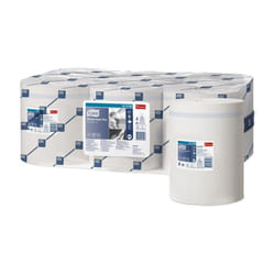 128208 Advanced Wiper 415 Centrefeed Roll 1-Ply Blue, Pack of 6