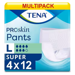 TENA Pants Super Large - Case - 4 Packs of 12 -Incontinence Pants