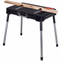 Keter Jobmade Portable Work Bench and Miter Saw Table for Woodworking