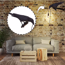 Bird Lamp Table Lamp Playing Raven/Applique, Modern Table Light, Bird Desk Lamp, Table Lamp Mordern Art Deco Table Lamps Bedside Decor for Living Room