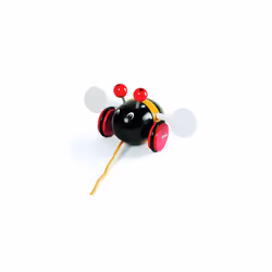 BRIO Pull Along Bumblebee, 1 month(s), 2 wheel(s), Black, Red, Yellow, 238 g