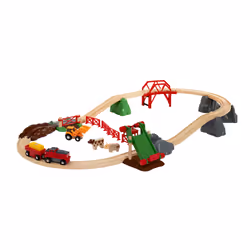 BRIO 7312350339840, Vehicle & track set, 0.3 yr(s), AA, Plastic, Wood, Multicolour