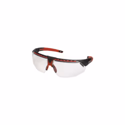 Avatar Hydroshield Black/Red Frame Clear Lens Safety Spectacles