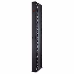 APC Performance,Vertical Cable Manager for 2 & 4 Post Racks, 84"H x 6"W, Double-Sided with Doors, Cable management panel, Bla ...