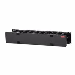 APC NetShelter Cable Management, Horizontal Cable Manager, 2U, Single Side with Cover, Black, 483 x 88 x 110 mm, Cable manage ...