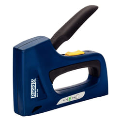 Heavy Duty Dual Staple Gun ALU740 for No. 140 Staples and No. 8 Brads, Manual Staple Gun with 2-Step Force Adjuster, Soft Grip, and All-Steel Interior