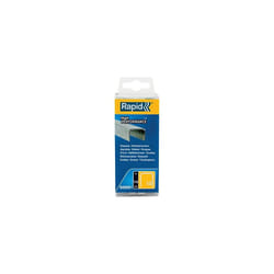 Rapid High-Performance Staples for Textiles, Finewire No. 13, Leg Length 14mm, Staple Gun Staples, Galvanised Steel, 5000 Pieces, Plastic Box