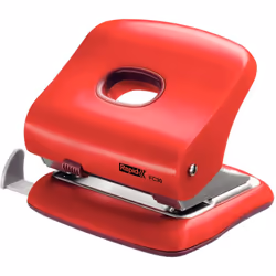 Rapid 23639403 FC30 Hole Punch, Guide Bar with Format Markings, Metal and Plastic, Sweet Red, 30 Sheets