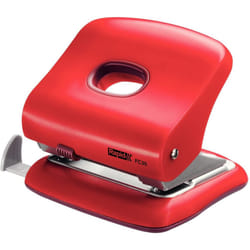 Rapid 23639403 FC30 Hole Punch, Guide Bar with Format Markings, Metal and Plastic, Sweet Red, 30 Sheets