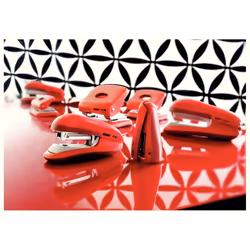 Rapid 23639403 FC30 Hole Punch, Guide Bar with Format Markings, Metal and Plastic, Sweet Red, 30 Sheets