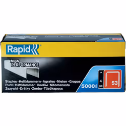 Rapid High Performance Staples, No.53, Leg Length 4 mm, 23808700 - 5000 Pieces