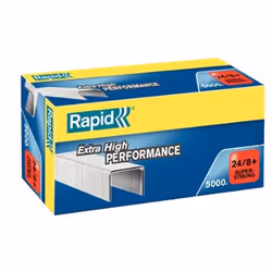 Rapid SuperStrong 24/8+, Staples pack, 24/8, 8.5 mm, Fixing, 5000 staples, Zinc