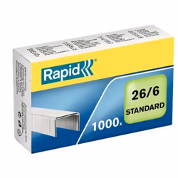 Rapid 24861300, Staples pack, 26/6, 6 mm, Fixing, 1000 staples, Zinc