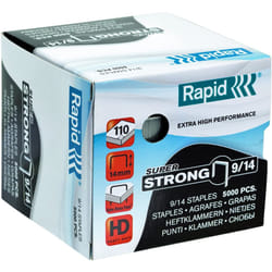 Rapid 24871500 9/12 Super Strong Staples, 12 mm Leg Length, Hard Steel Wire, 90 Sheets, Pack of 5000