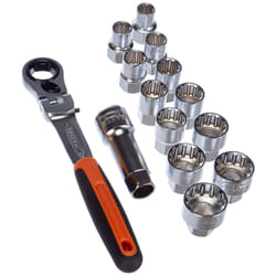 S140T Pass-Trough Socket Set, Multi-Colour, Set of 14 Piece