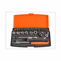 Bahco Socket Set 1/4" Drive Ratchet 24 Piece Sl24