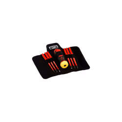 Bahco 808062 Ratcheting Screwdriver with Interchangeable Blades, Multi-Colour, Set of 6 Piece