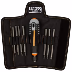Bahco BE-8573 BHBE-8573 Ergo Screwdriver Set with Interchangeable Blades, Multi-Colour, 9-Piece