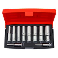 Bahco S0810L Deep Socket Set, Multi-Colour, Set of 10 Pieces