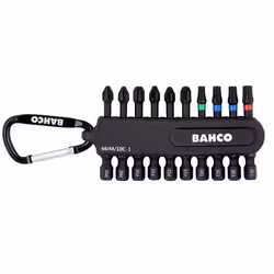 Bahco 10 Pce 1/4" Impact Screwdriver Bit Set Pozi/Phillips/Torx - 50mm
