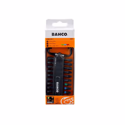 Bahco 10 Pce 1/4" Impact Screwdriver Bit Set Pozi/Phillips/Torx - 50mm