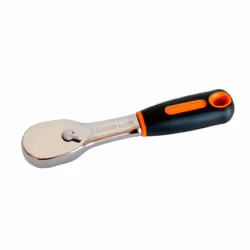 Bahco Reversible ratchet, 1/4" , 72 teeth/ 5°, Socket wrench, 1 pc(s), Stainless steel, Orange, Black, 115 g, 1/4"