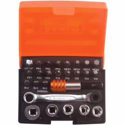 Bahco26-PieceSet1/4"Slotted,Phillips,Pozidriv,Hexagon,Torx Head Screws