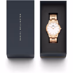 Daniel Wellington Iconic Link Watch, Rose Gold or Silver Link Bracelet