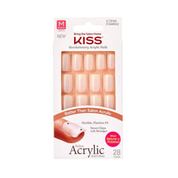 KISS Salon Acrylic Natural Nails 28pc Euphoria KSAN02