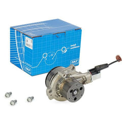 SKF VKPC 81278 Water pump with gaskets/seals with integrated disabling contact, switchable water pump Plastic for timing belt drive AUDI: A3 Sportback