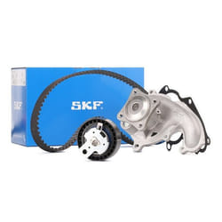 SKF VKMC 04108 Water Pump + Timing Belt Kit with gaskets/seals 91 for V-ribbed belt use with rounded tooth profile Plastic FORD: Focus 2, S-Max Mk1