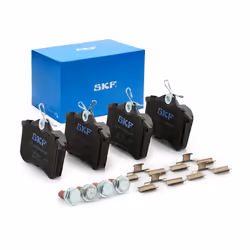 Brake pad set; SKF; not prepared for wear warning indicator with accessories; for AUDI, SKODA, RENAULT, SEAT, VOLKSWAGEN; 191 ...