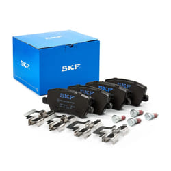 SKF VKBP 90027 Brake pad set not prepared for wear warning indicator with accessories VOLVO: XC60 I, V60 I, S60 II, LAND ROVER: Range Rover Evoque