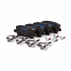 SKF VKBP 90027 Brake pad set not prepared for wear warning indicator with accessories VOLVO: XC60 I, V60 I, S60 II, LAND ROVER: Range Rover Evoque