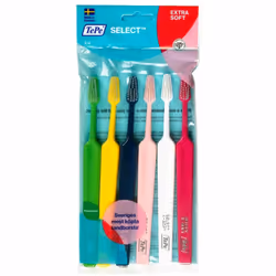 Select Toothbrush, Extra Soft, 6pcs, Easy Plaque Removal with Tapered Brush Heads, Extra Soft Bristle Toothbrush for Gentle C ...