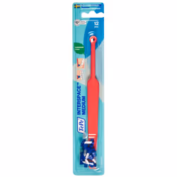 TEPE Interspace Angled Medium Toothbrush for Braces with Single-End Tu