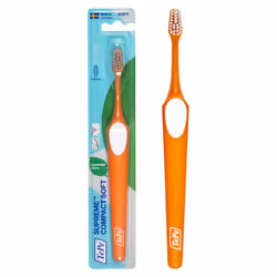 TEPE Supreme Compact Toothbrush Soft Bristle Toothbrush Tapered Brush Head for Sensitive Teeth and Gum Care Adult 1 Pack