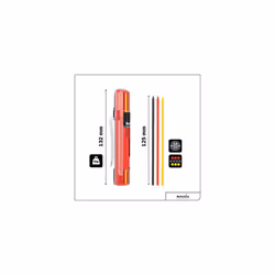 Professional deep hole marker set incl. 10 refills (red, yellow & graphite) & sharpener I I Dry marker & dispenser with non-slip clip I Carpenter's
