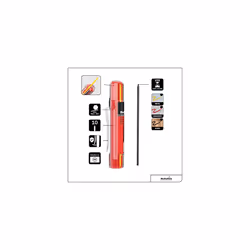 Professional deep hole marker set incl. 10 refills (red, yellow & graphite) & sharpener I I Dry marker & dispenser with non-slip clip I Carpenter's