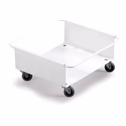 Durable DURABIN Square 90L Robust Steel Wheel Bin Trolley | White