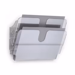 Literature holder in a modern design for displaying and presenting A4 format information. Includes 2 A4 A4 landscape compartm ...