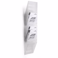 Durable FLEXIBOXX literature rack 12 shelves Transparent