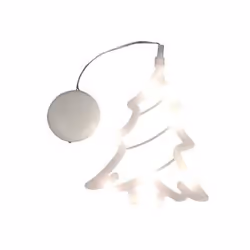 Konstsmide Flocking tree, 8 LED, 8 bulb(s), LED, Warm white, Battery, 200 mm, 160 mm