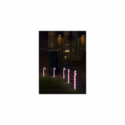 Christmas Outdoor Figures Decoration/Outside Lights LED Acrylic Festive Candy Canes/Outdoor Lighting (IP44) / 80 Cool White LEDs/Transparent Cable