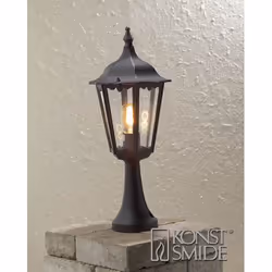Konstsmide 7214-750, Outdoor pedestal/post lighting, Black, Garden, Patio, Transparent, 1 bulb(s), Clear