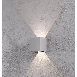 Konstsmide Cremona, Surfaced, Rectangle, 2 bulb(s), Silver