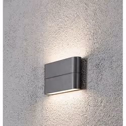 Konstsmide Chieri, Surfaced, Rectangle, 2 bulb(s), Anthracite