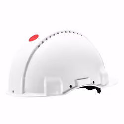 3M Hard Hat, Uvicator, Ratchet, Ventilated, White, G3000NUV-VI