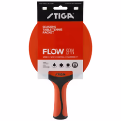 Stiga Seasons Flow Spin Table Tennis Bat for Indoor and Outdoor Play  Red/Black