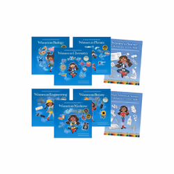 Science Naturally / Platypus Media 978-1-958629-08-6 Women in STEM with Coloring / Activity Books ( Eight Book Set)